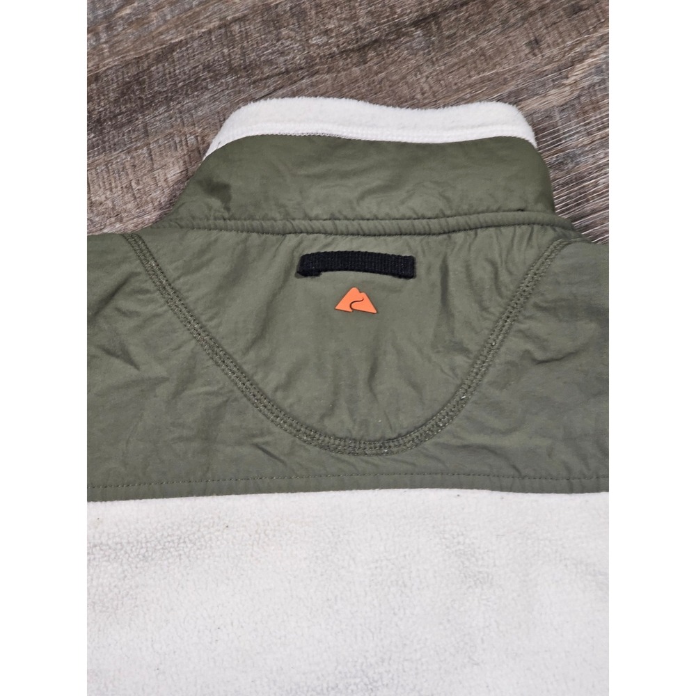 Ozark Trail Mens XL Fleece Jacket Full Zip Ivory Green Colorblock OT13807L - Picture 9 of 9